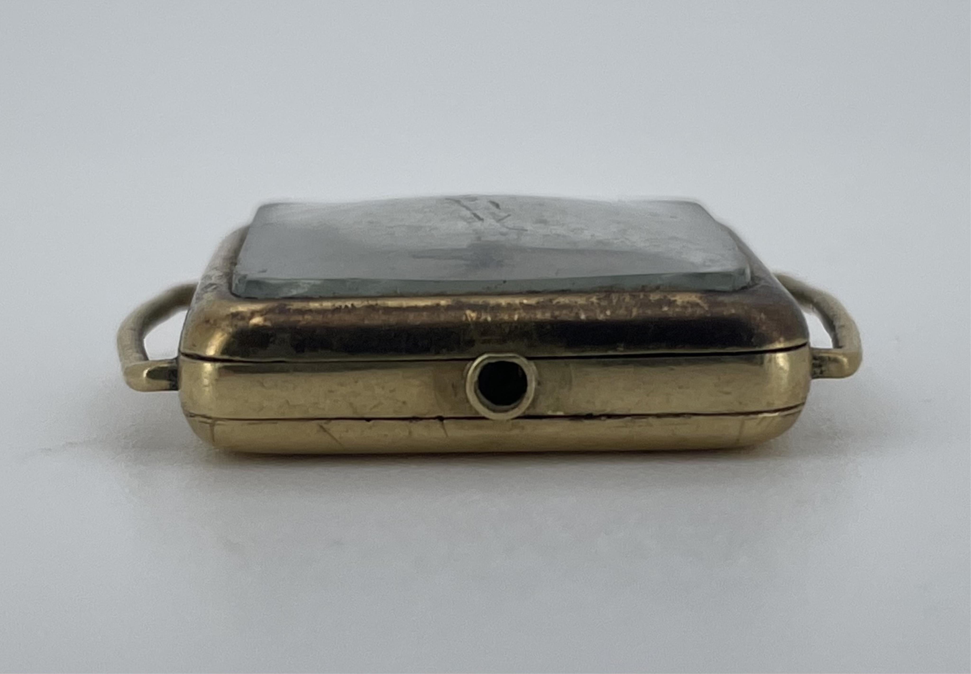 A lady's 18ct gold Longines manual wind wrist watch, lacking winding crown, case diameter 21mm.